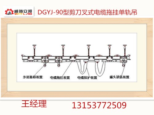 矿山起重DGYJ-90Z程控电缆拖挂单轨