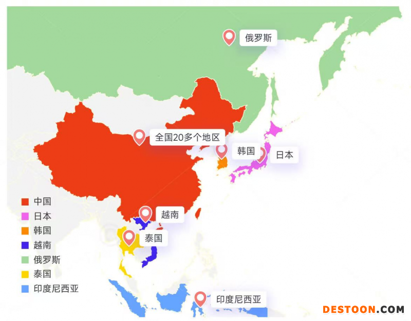海外分布图 龙励